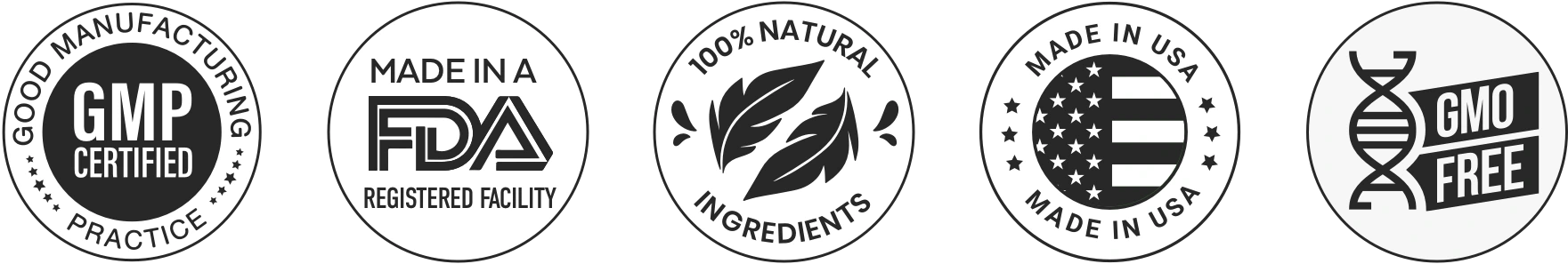 Prodentim trust badges – FDA approved, GMP certified, 60-day guarantee for oral, sinus, and digestion health